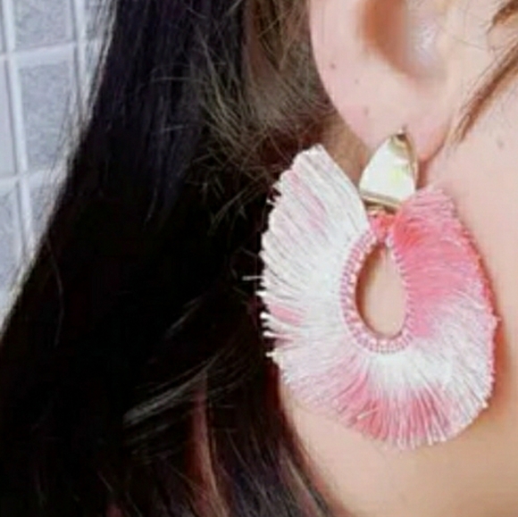 💓Pink Fringe Tassel Earrings💓 - Picture 1 of 1